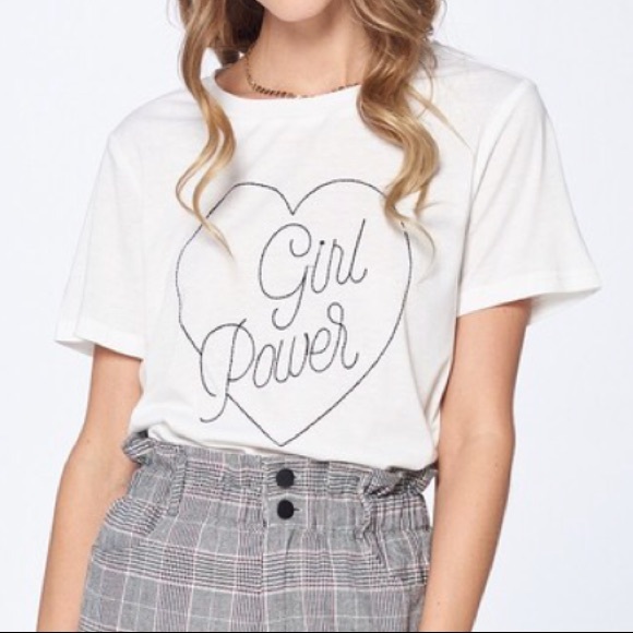 ❗️Two Left❗️NWT Girl Power Heart Tee - Picture 3 of 5